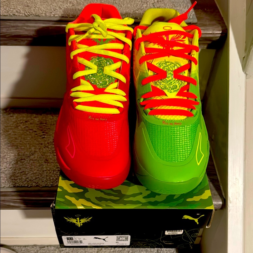 Puma La Melo Ball MB.01 Rick and Morty Size 10.5 Brand New In Box Rare Size DS.